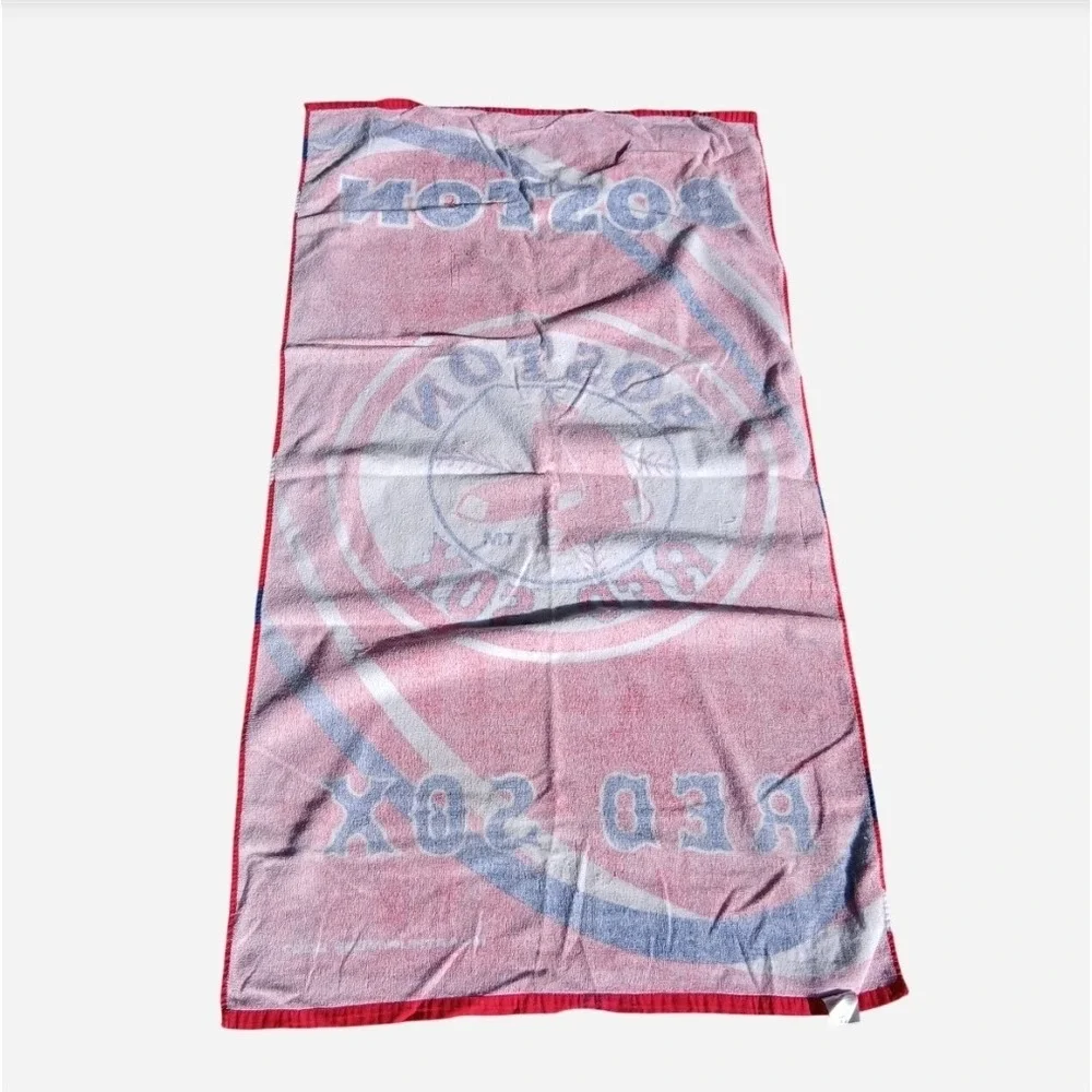 Vintage 2007 Boston Red Sox Beach Towel McArthur MLB Red White Blue Cotton 54x29
